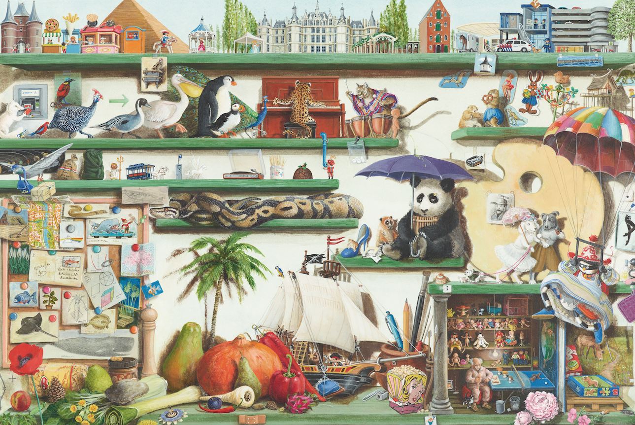 De letter 'P' uit het boek 'Alfabet' van Charlotte Dematons.