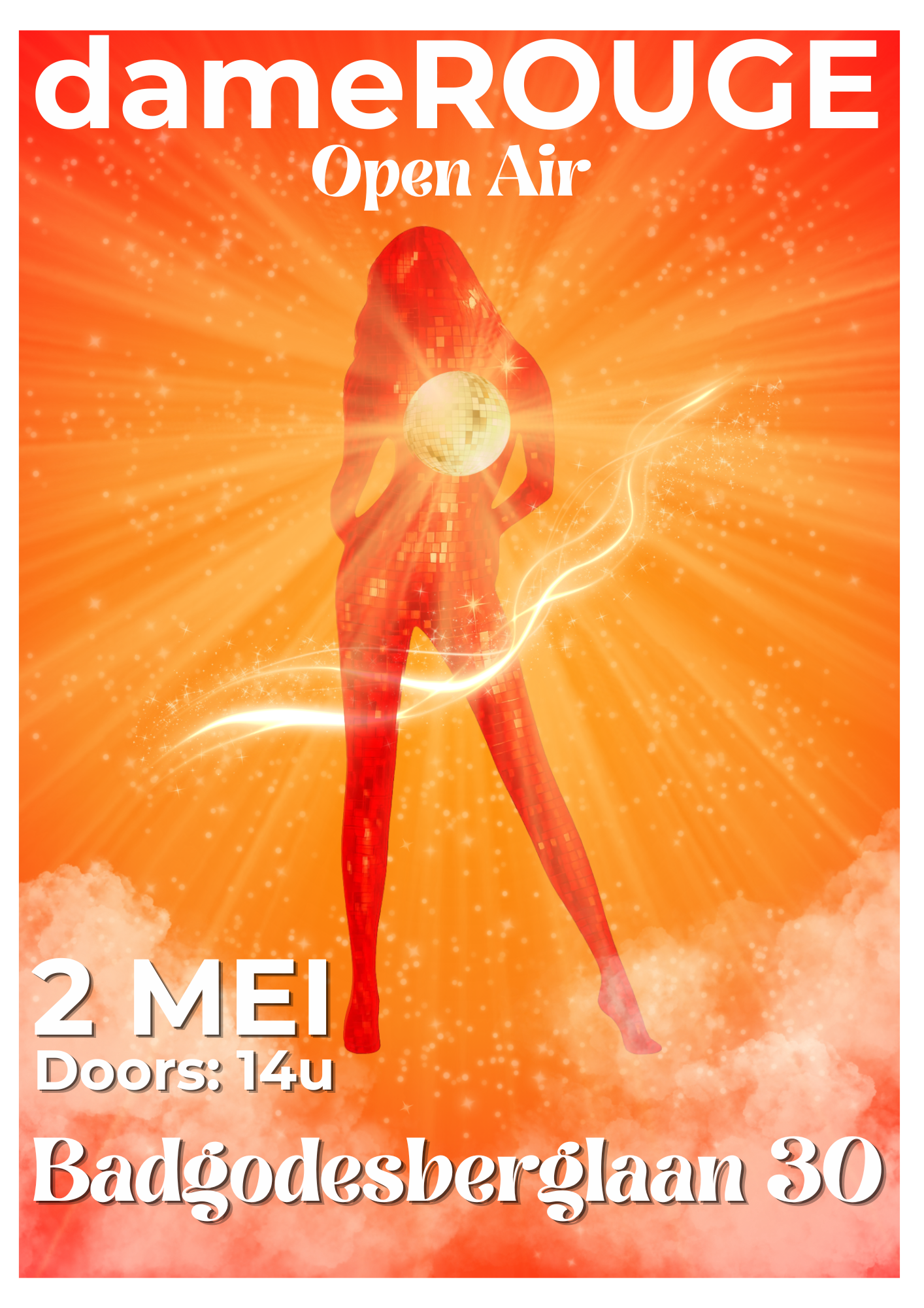 Informatieve affiche voor dameROUGE Open Air 2 mei 2026