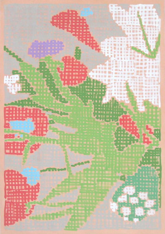 Trames, acrylique sur toile, 82 x 62 cm, 2026