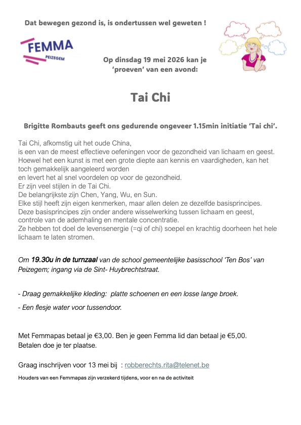 Tai Chi met Femma Peizegem