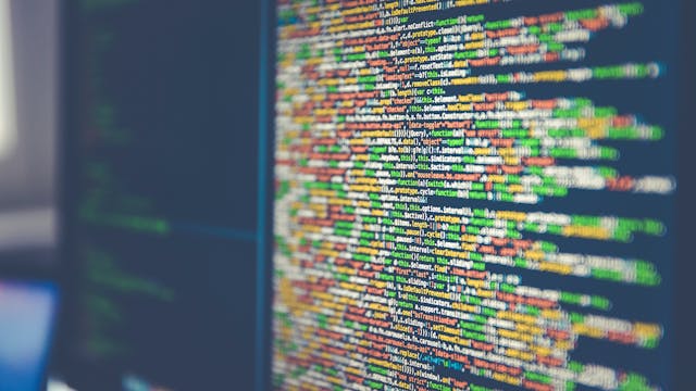 Programmeertaal op computerscherm