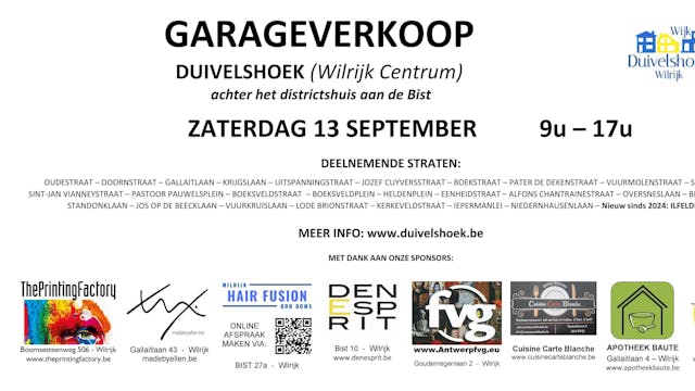 Garageverkoop Duivelshoek
