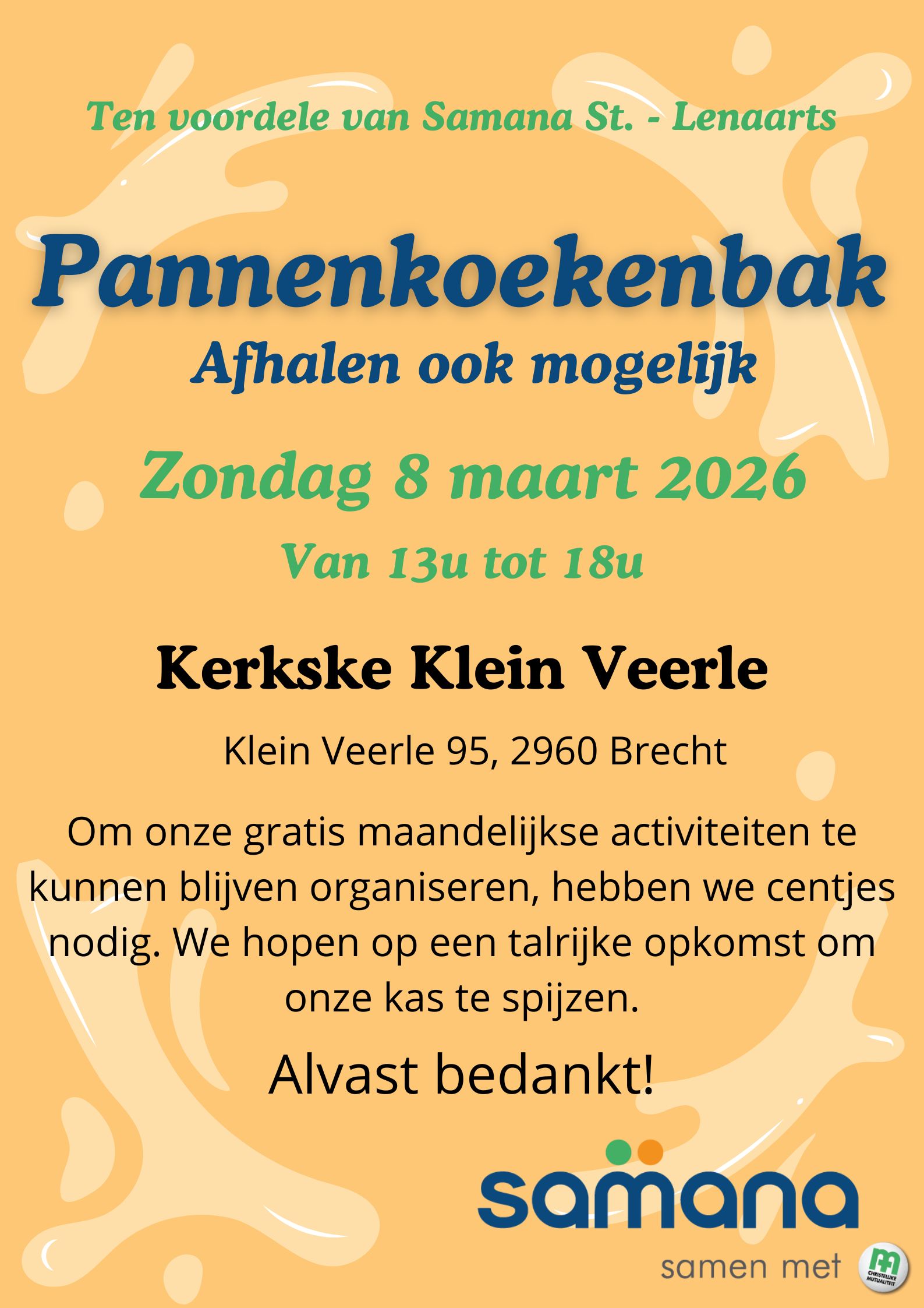 flyer pannenkoekenbak Sint-Lenaarts