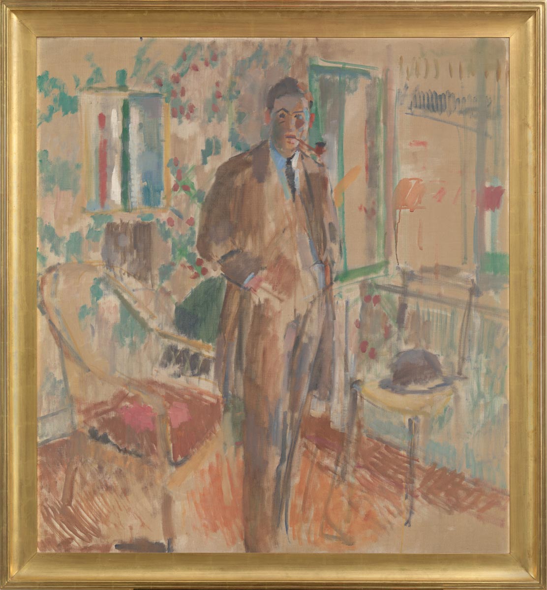 Museum Hof van Busleyden, Mechelen: expositie: Verborgen Parels: Portret van Ernest Wijnants (1878-1964), Mechels beeldhouwer, Rik Wouters, 1912, h.135x125x6.8cm., olieverf op doek, S0074