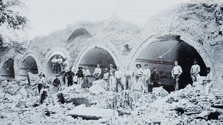 Historische foto bij de kazematten