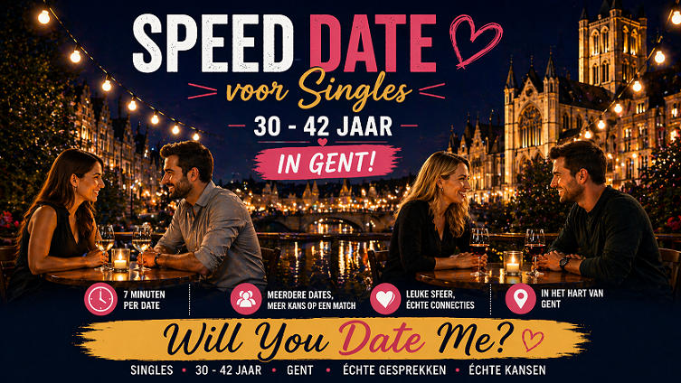 30 - 42 Speeddate in Gent op 28 mei 2026