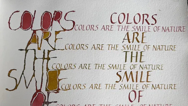 Kalligrafie - module 2 bis