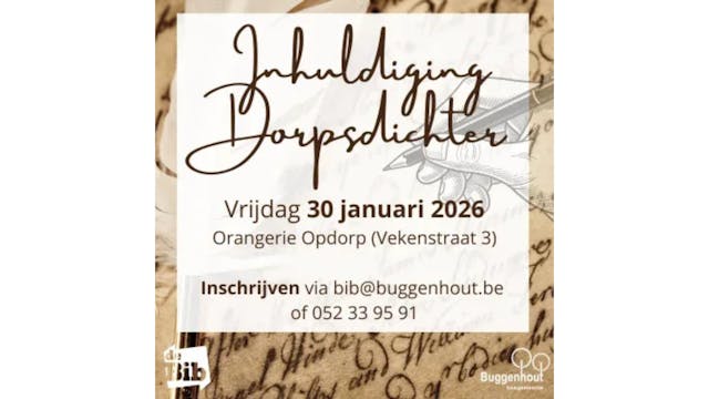 Inhuldiging dorpsdichter