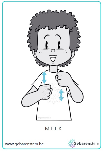Gebarenstem - gebaar melk