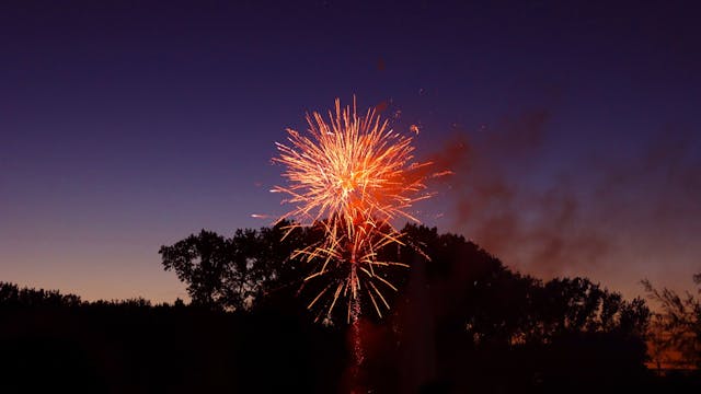 Vuurwerk in domein De Gavers in Geraardsbergen