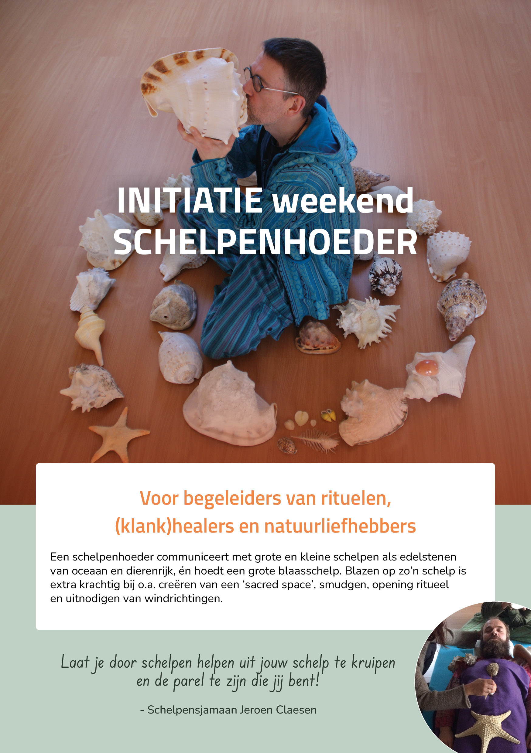 Flyer 'Initiatie tot Schelpenhoeder' blz 1