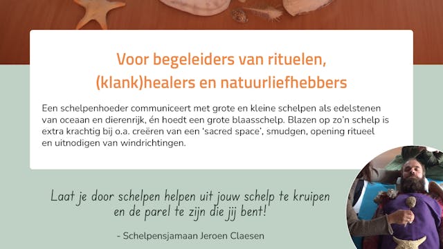 Flyer 'Initiatie tot Schelpenhoeder' blz 1