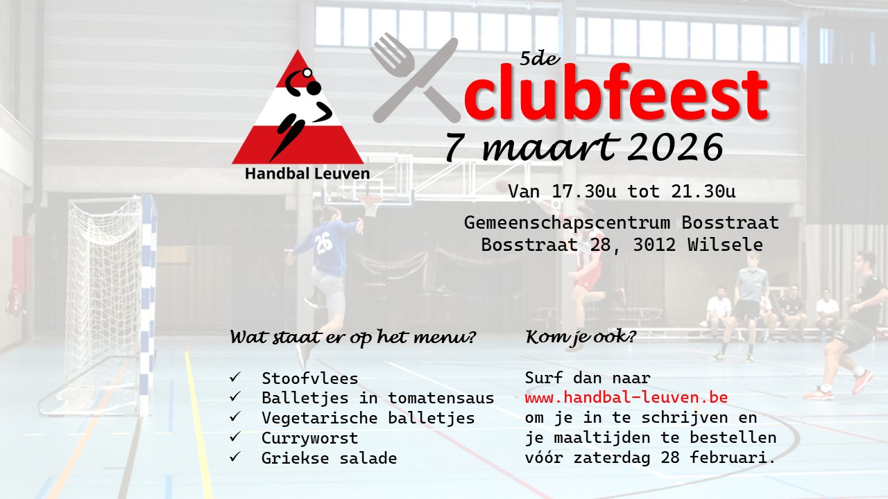 Uitnodiging Clubfeest