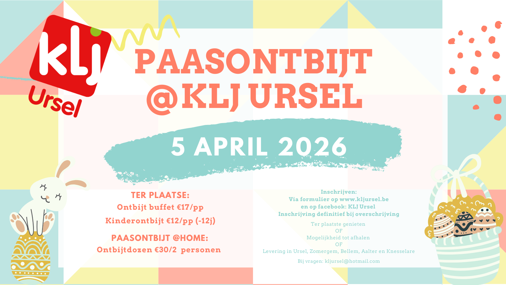 Banner Paasontbijt KLJ Ursel