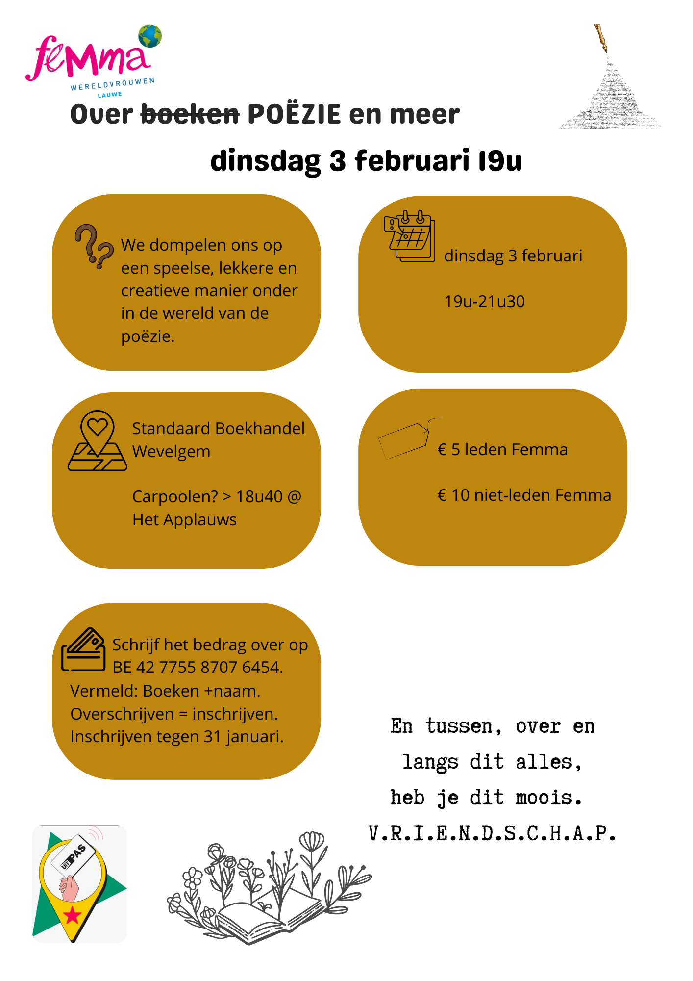 rondleiding, workshop en poëzie tussendoor