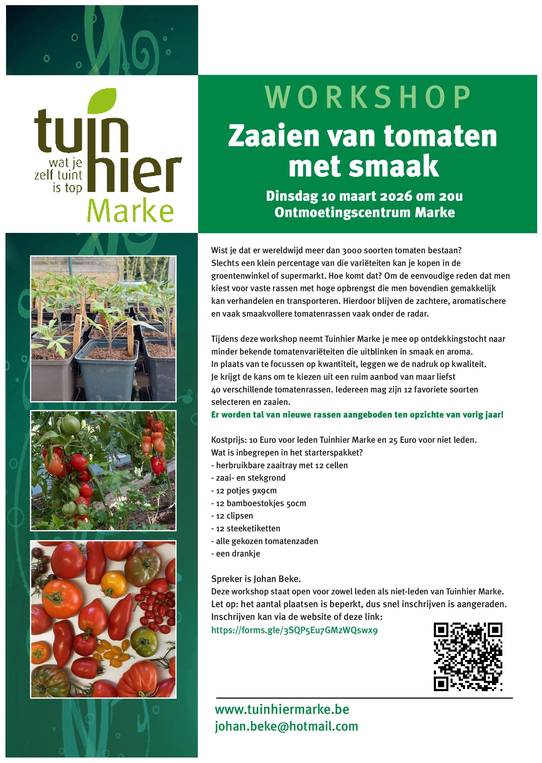Uitnodiging tomaten zaaien met smaak