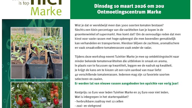 Uitnodiging tomaten zaaien met smaak