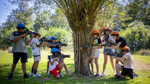 Lasershoot in provinciaal domein De Gavers in Geraardsbergen.