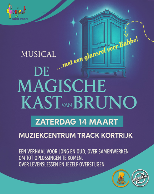 "De Magische Kast van Bruno" is een verhaal voor jong en oud. In een bewerkte uitvoering met een glansrol speciaal voor Babbe.