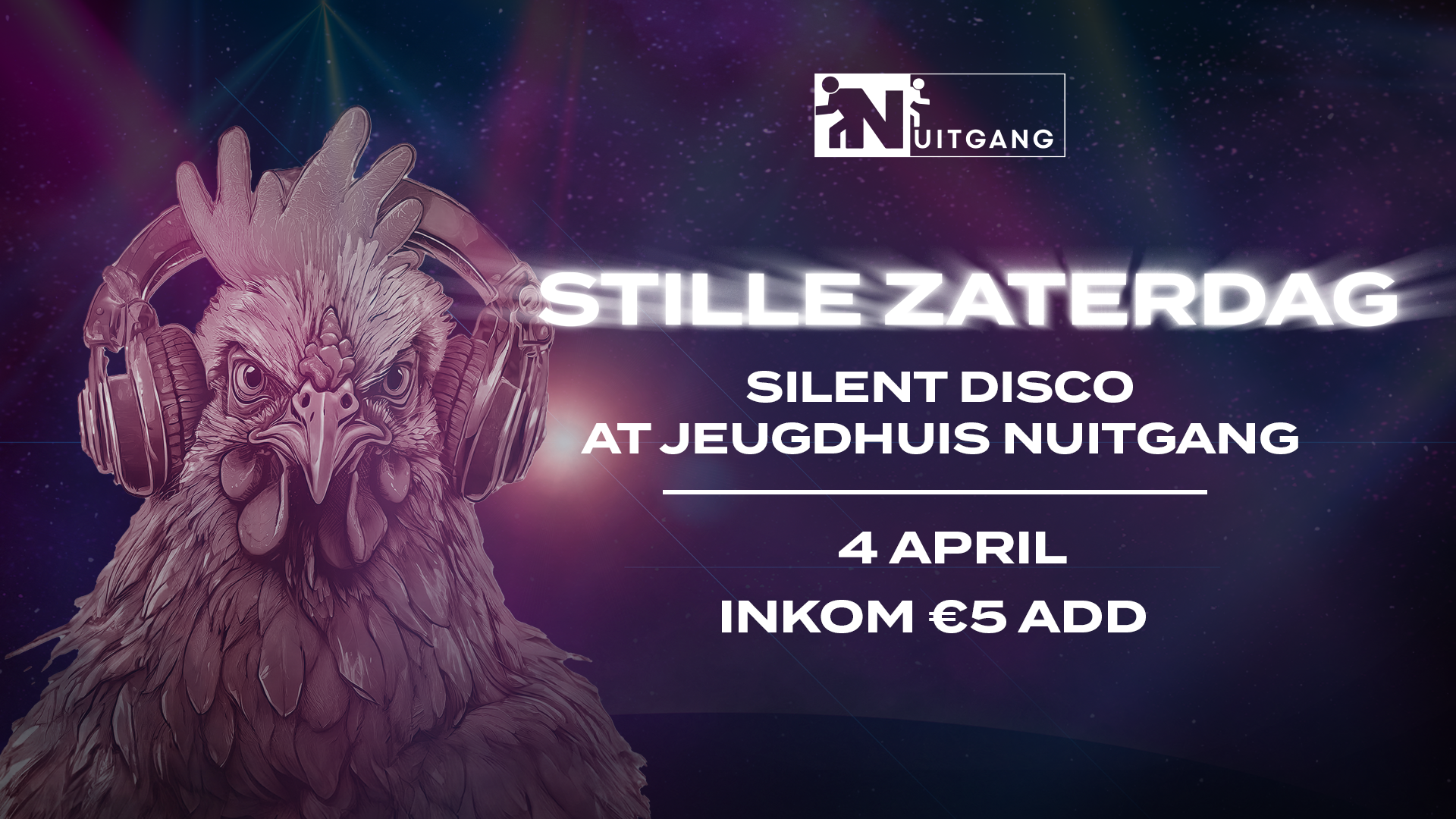 Silent Disco van Jeugdhuis Nuitgang