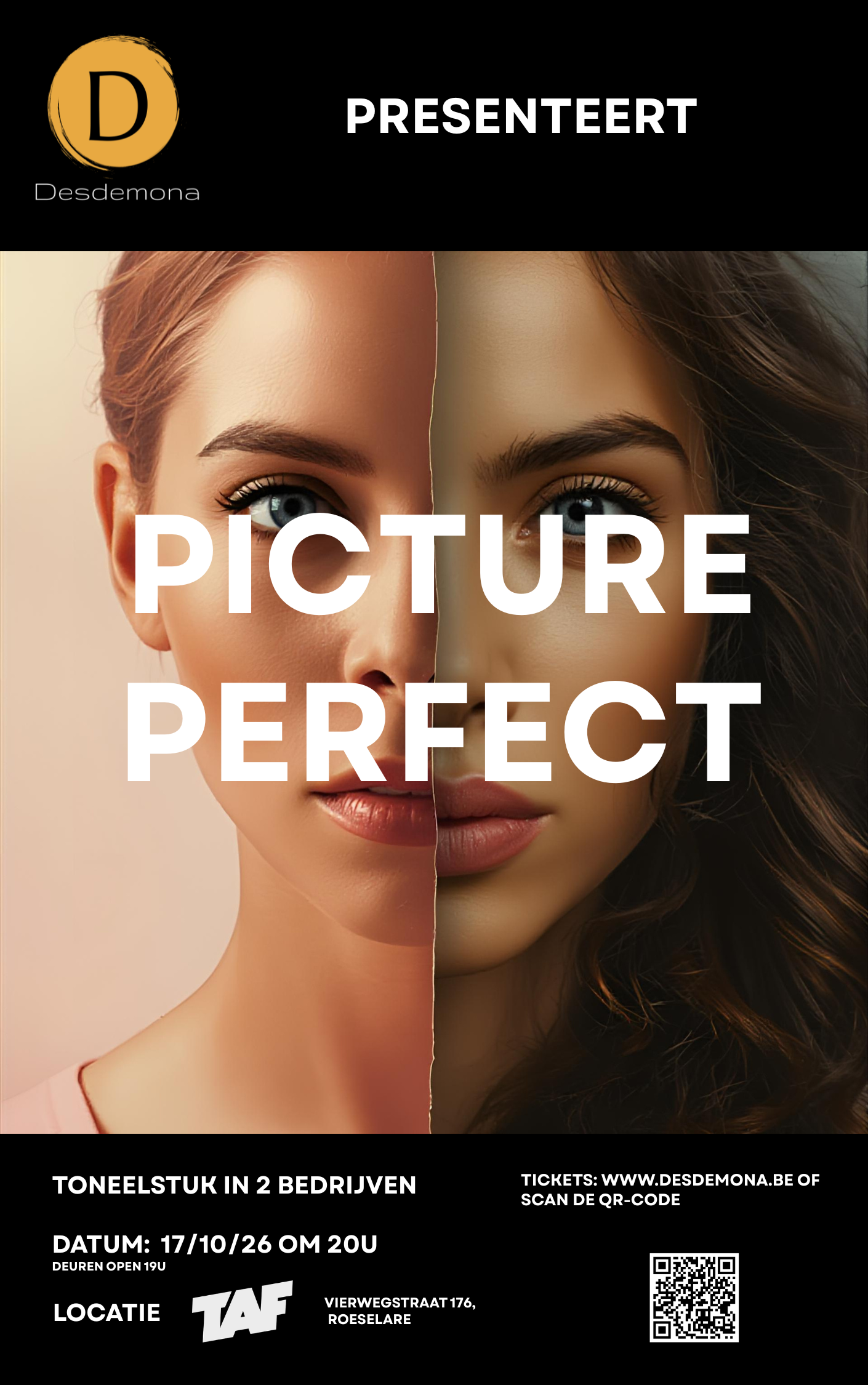 affiche toneelstuk Picture Perfect door Theatergroep Desdemona