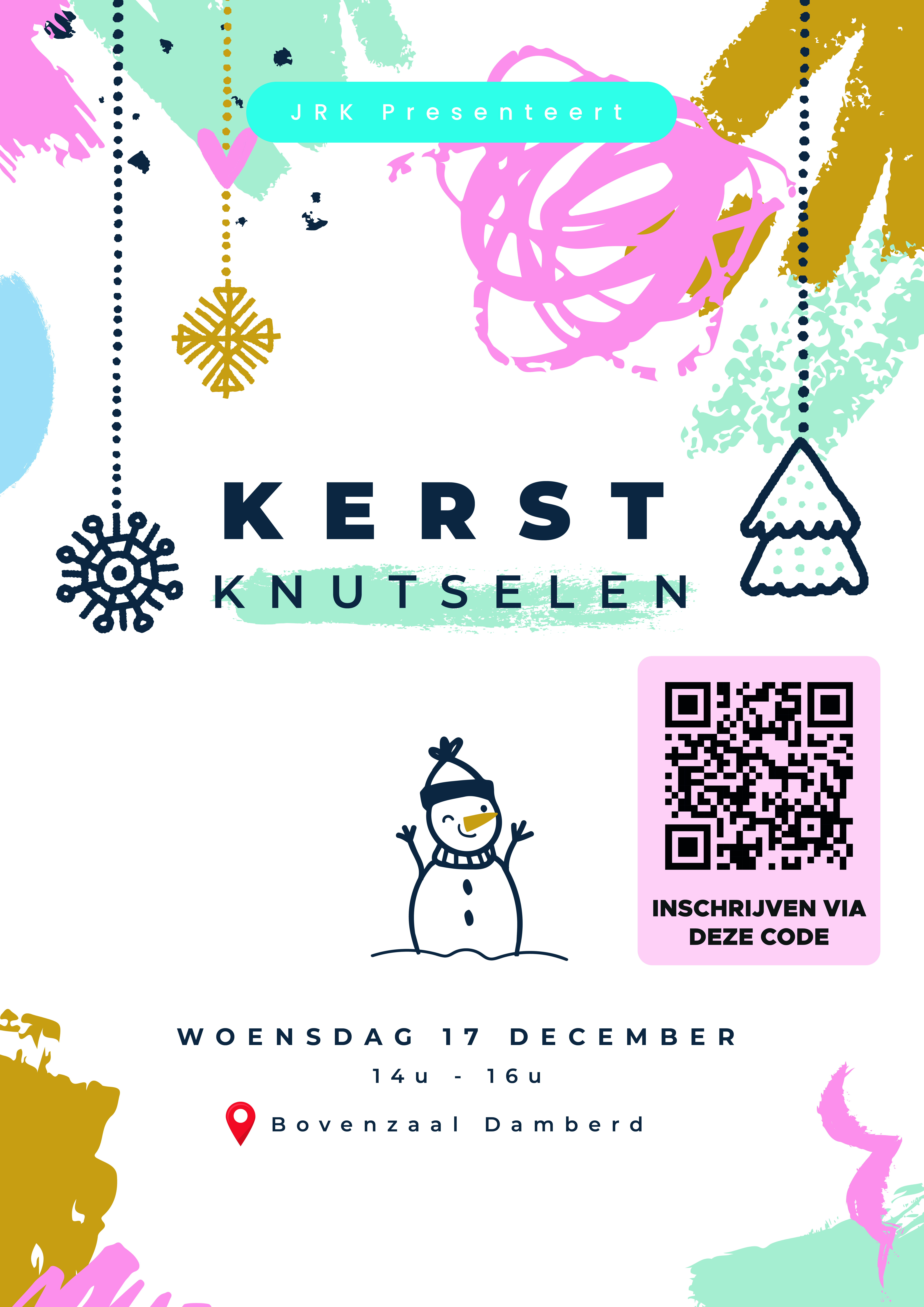 Affiche Kerstknutselen