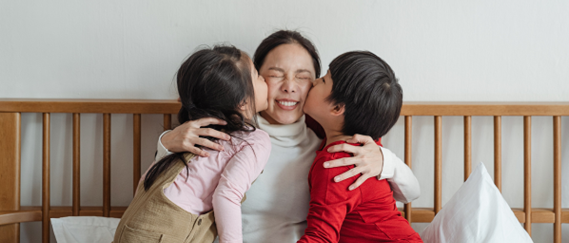 Mama met twee kindjes