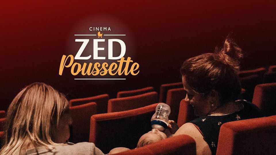 mama's met baby in filmzaal