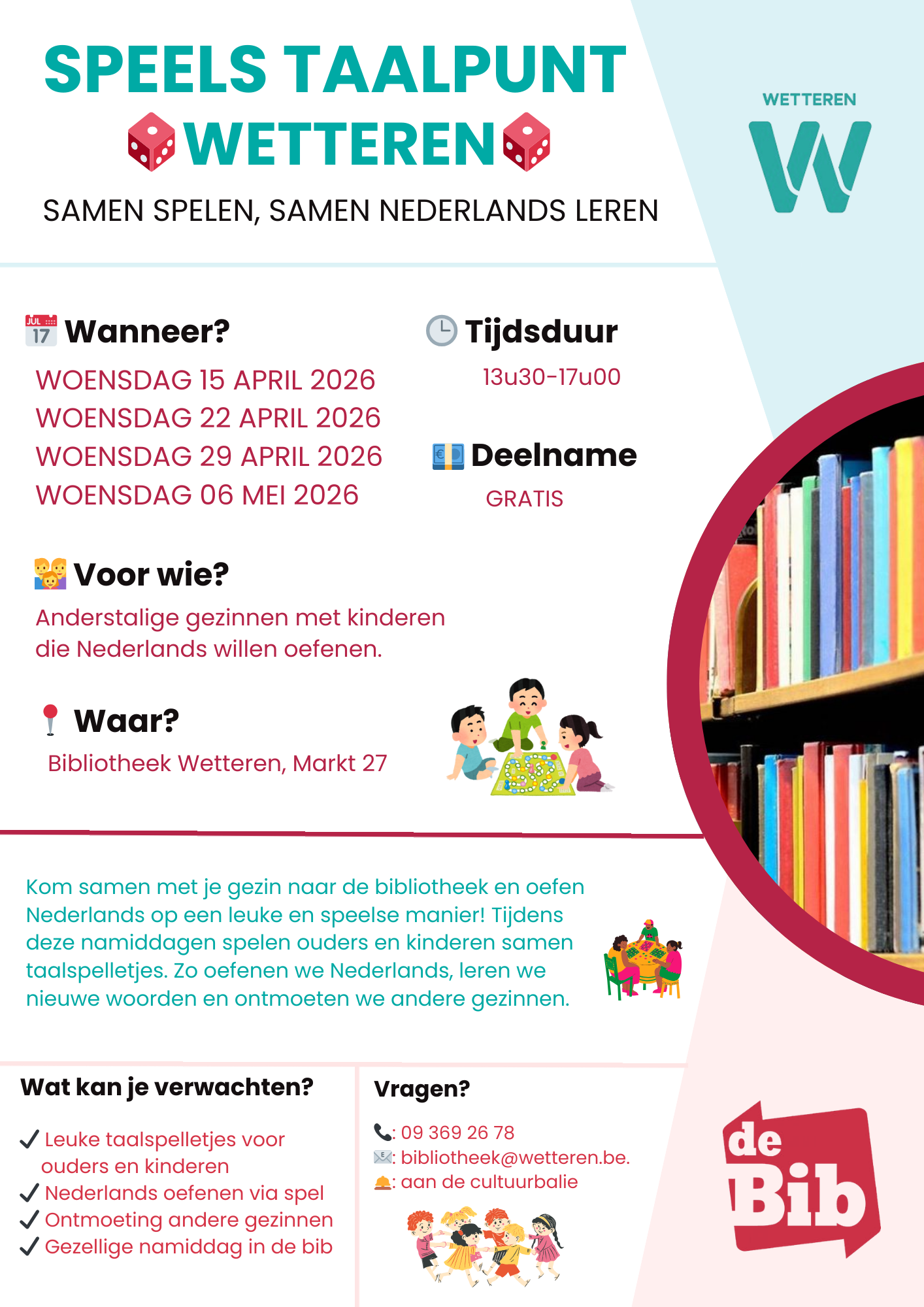 Poster met alle info op