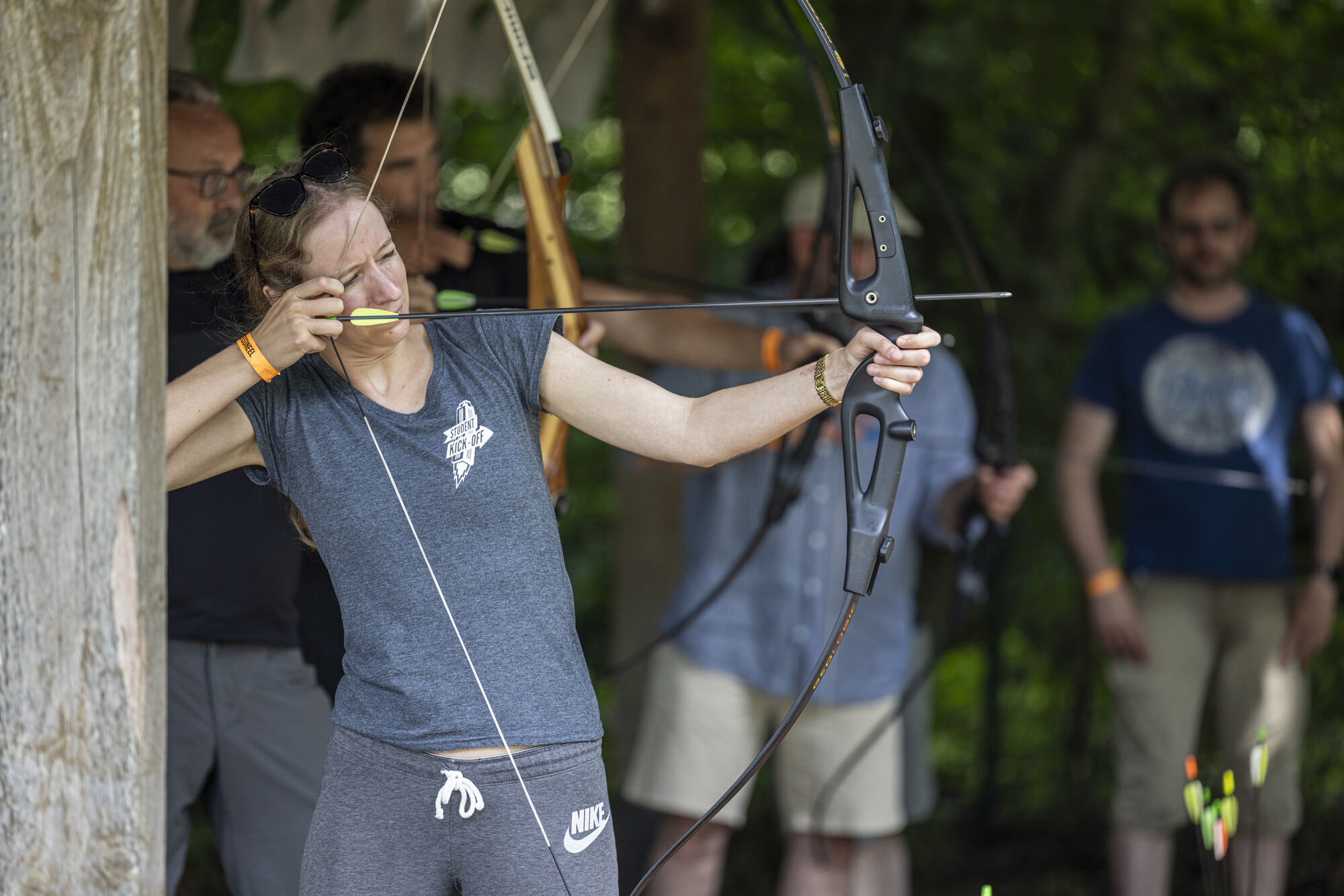 Boogschieten in provinciaal domein De Gavers in Geraardsbergen.