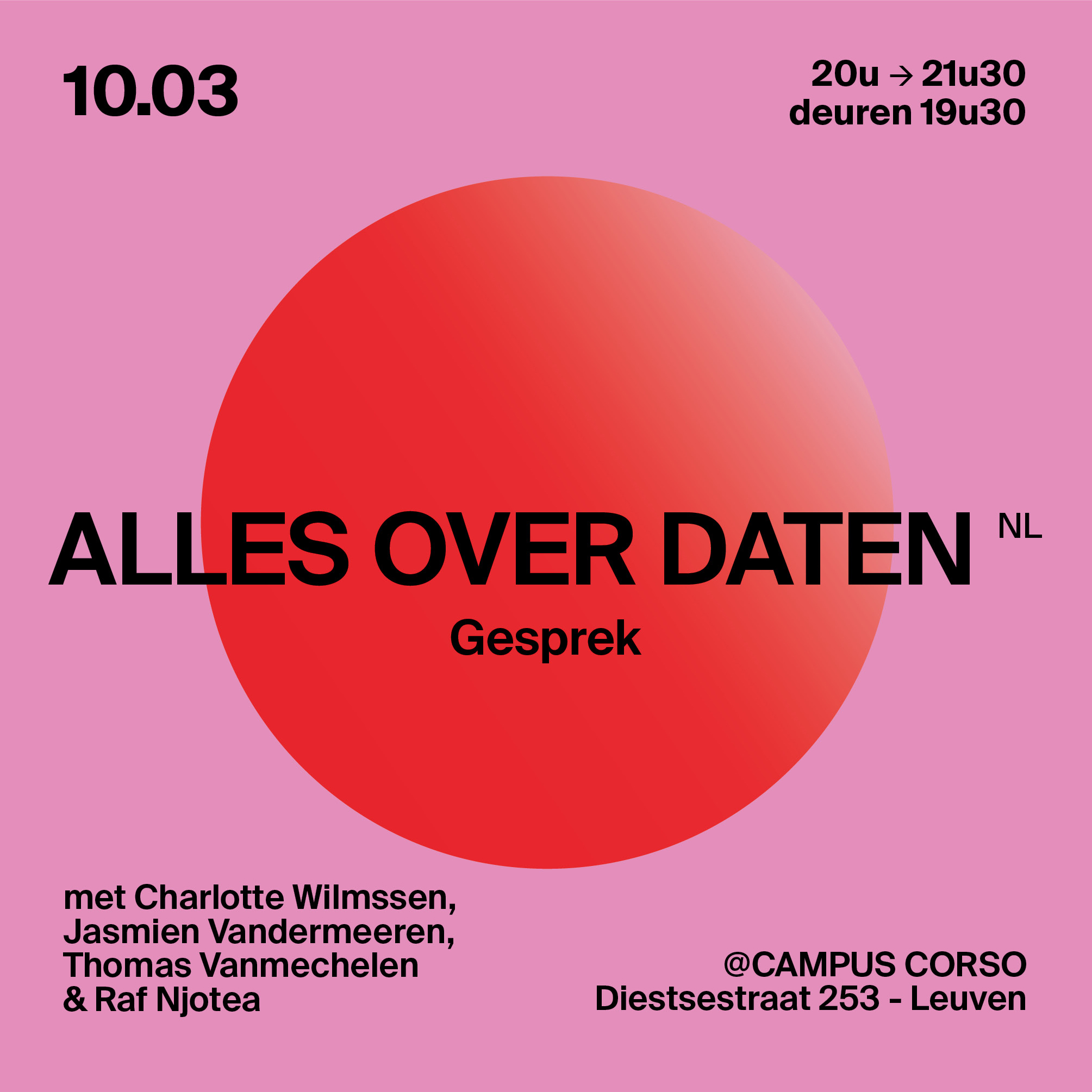 'Daten' blijkt even eenvoudig als complex. We smachten naar een goed lief, maar weten niet altijd waar zoeken. 'Alles over daten', is een meer dan onderhoudend gesprek waarbij je alles te weten komt over, je raadt het: daten, daten en nog eens daten!