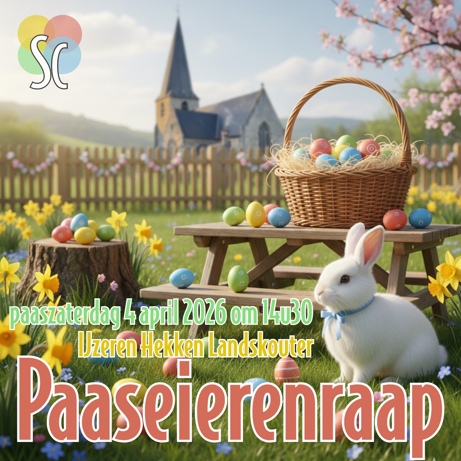 Paaseierenraap in 't IJzeren Hekken op paaszaterdag 4 april