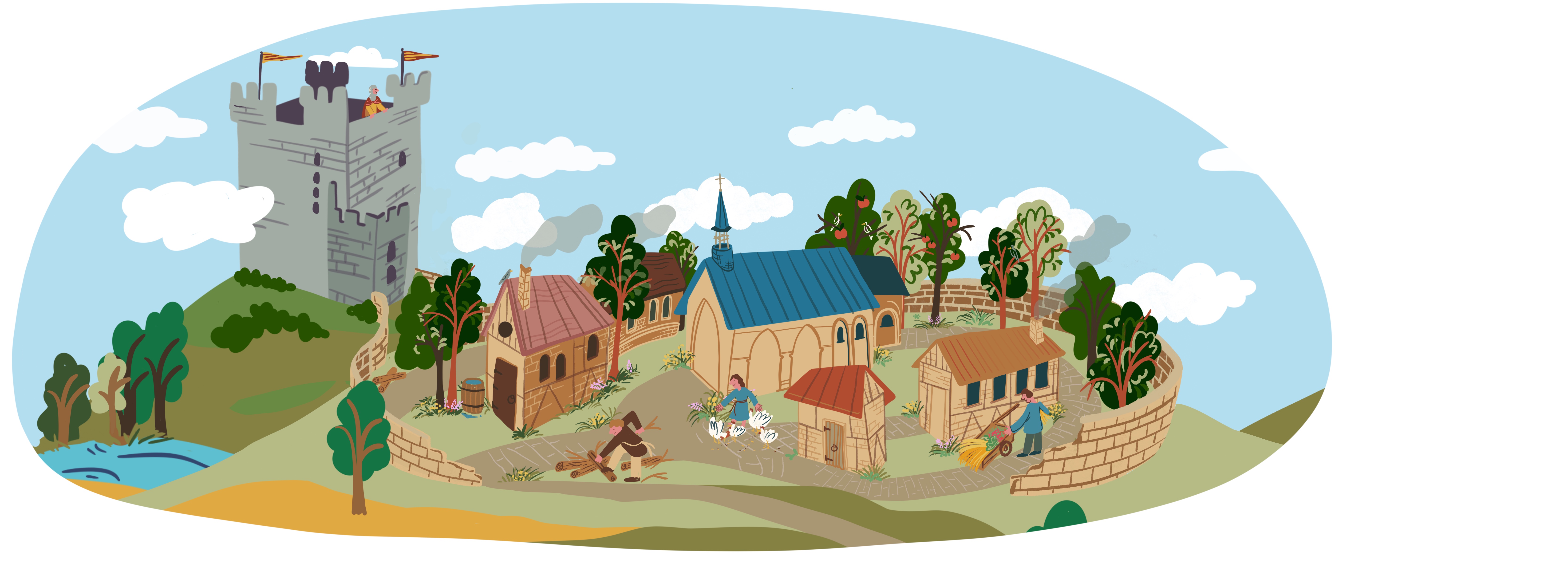 Illustratie Middeleeuws Borgloon