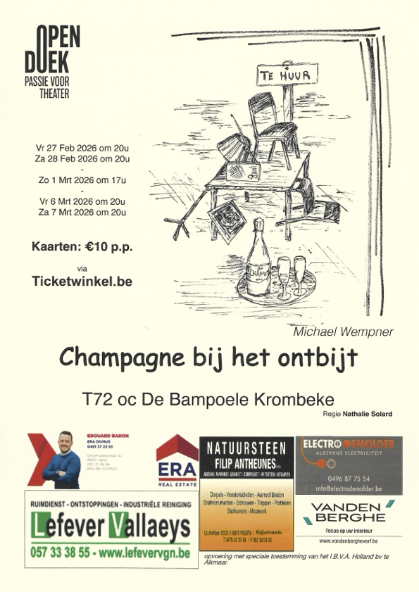 "champagne bij het ontbijt" theatervoorstellingen T72
