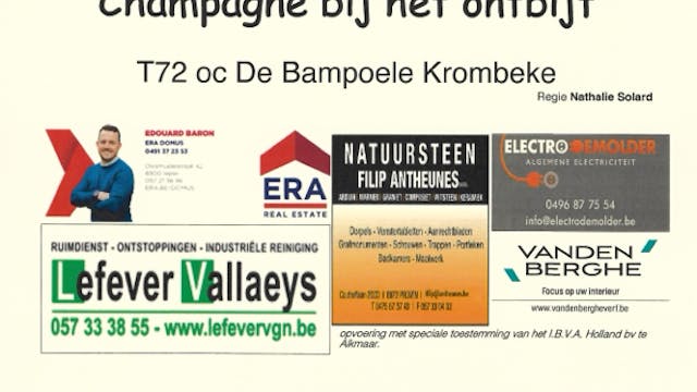 "champagne bij het ontbijt" theatervoorstellingen T72