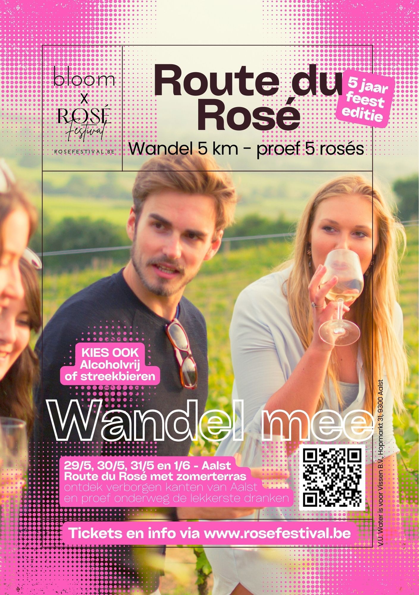 Route du Ros&eacute;: 5 kilometer wandelen, 5 ros&eacute;s, bieren of non alcoholische  dranken proeven in Aalst - UiTinVlaanderen