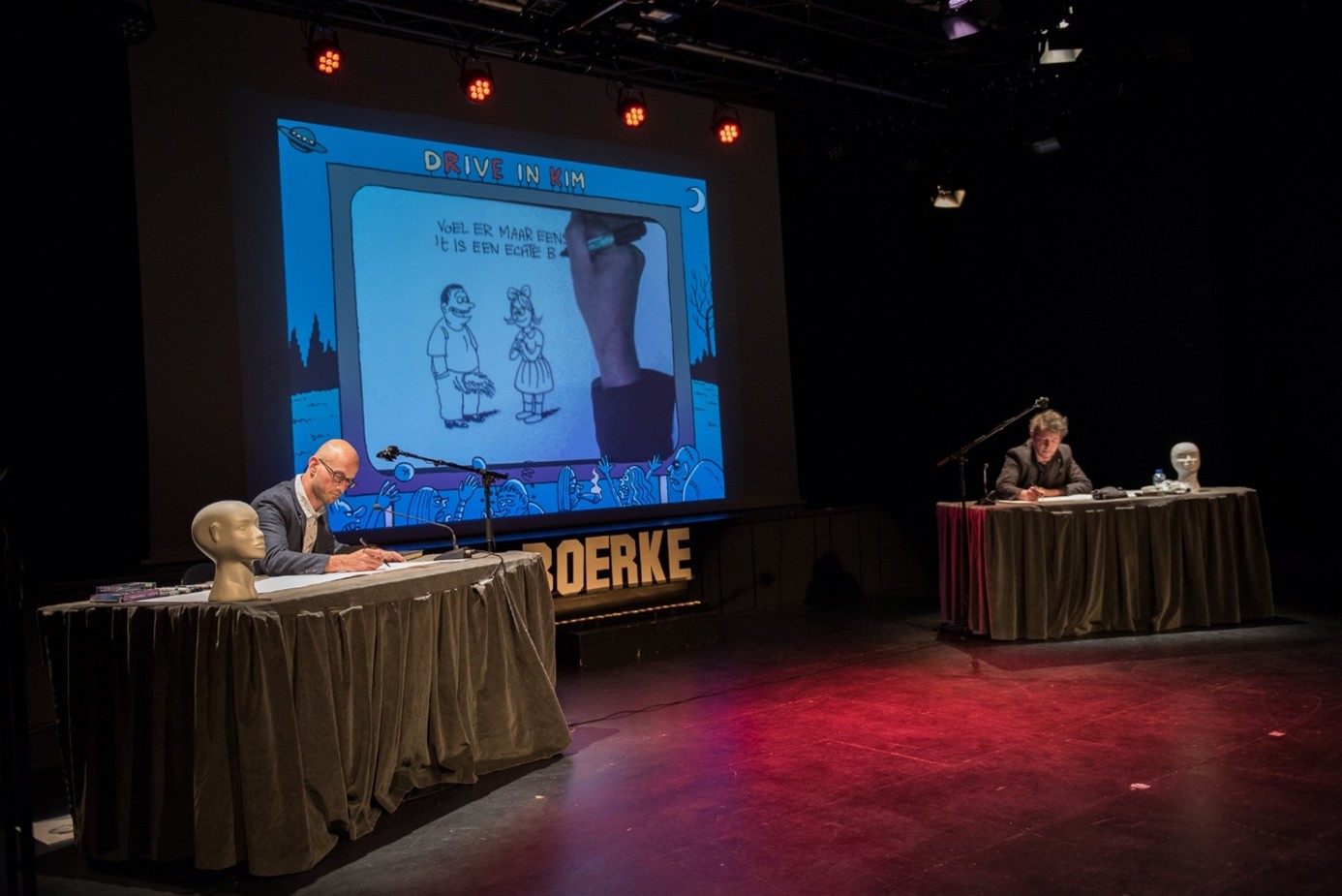 Tekenbattle Pieter De Poortere vs. Kim Duchateau