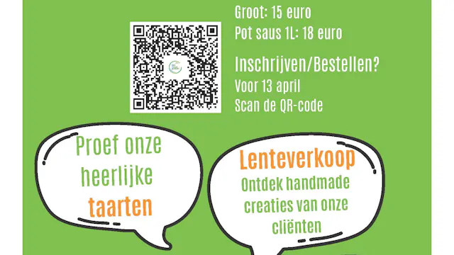 Zondagscafé met spaghettifestijn en lenteverkoop