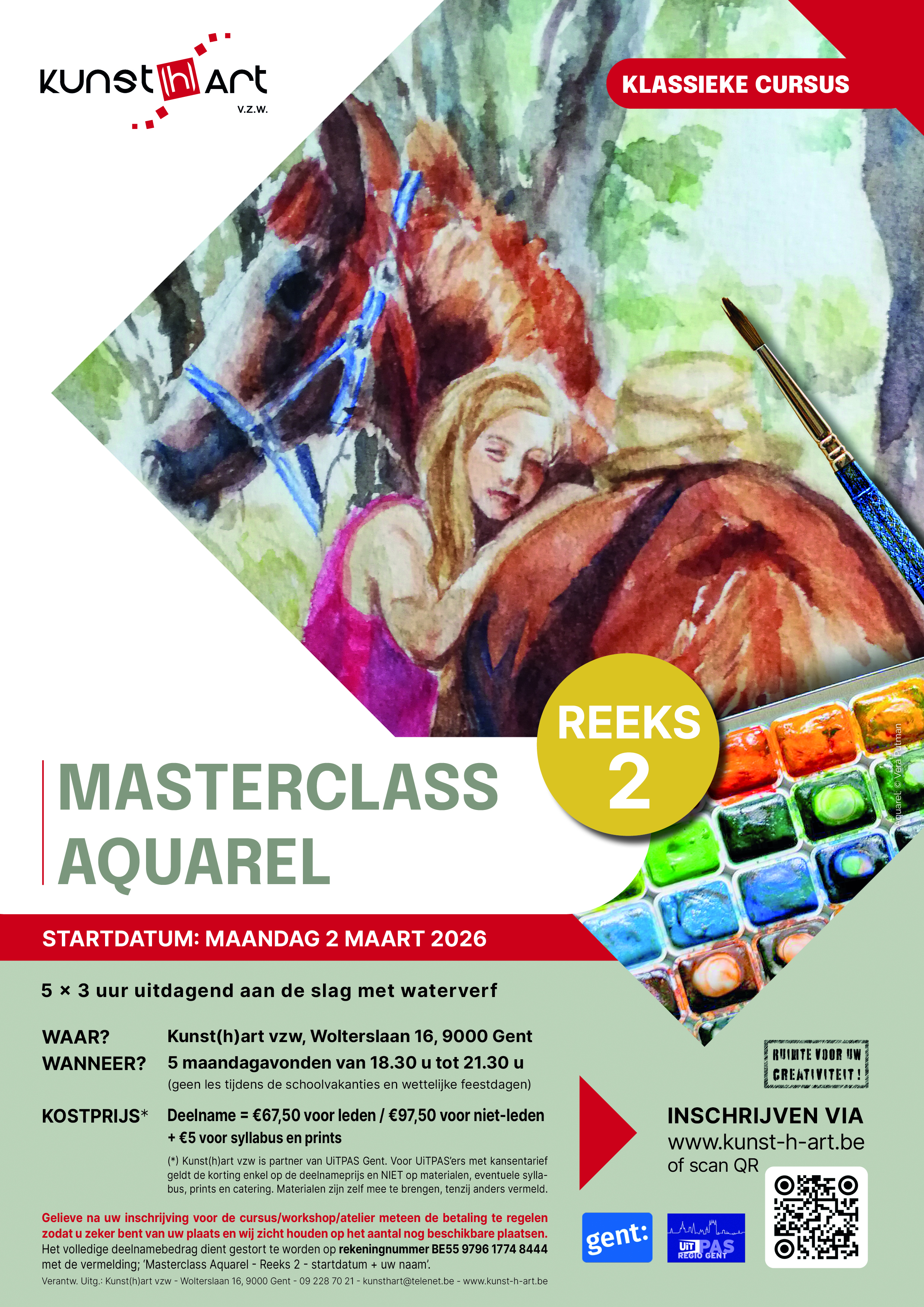 Affiche Masterclass Aquarel Reeks 2