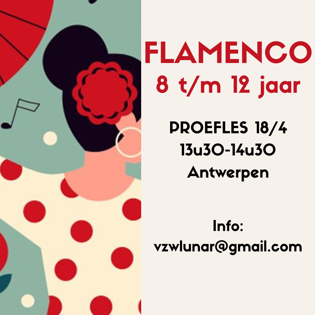 Proefles flamenco voor 8/12 jarigen bij Flamenco Lunar