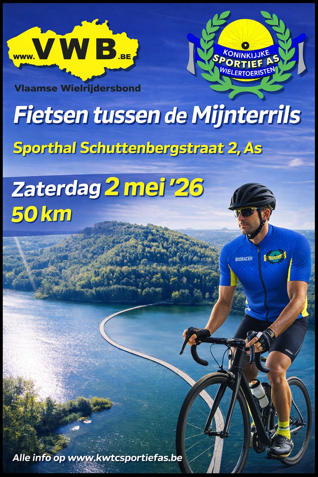 Fietsen tussen de Mijnterrils