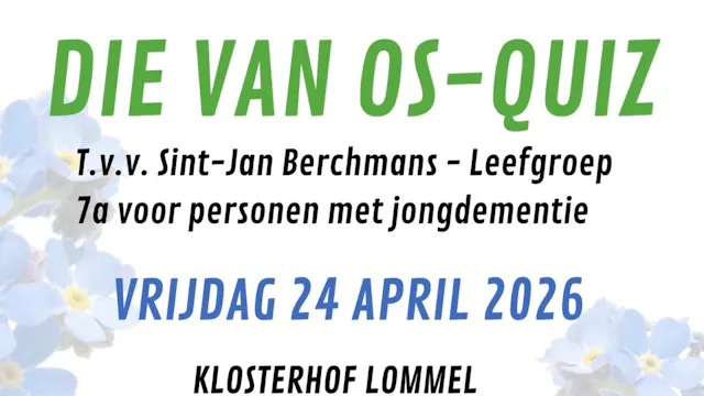 Die van Os quiz tvv afdeling 7a personen met jongdementie