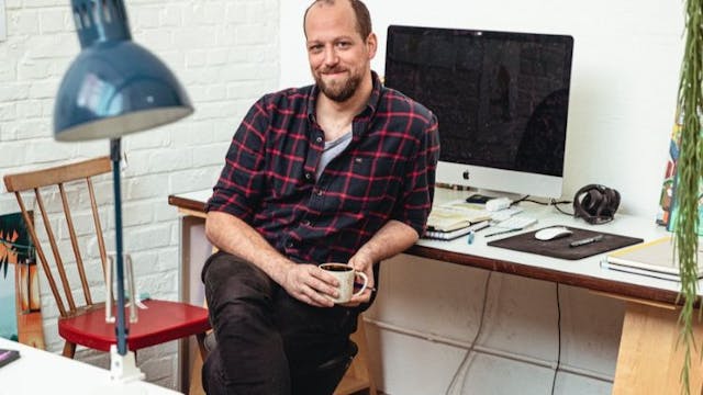 Joris Thys in zijn atelier