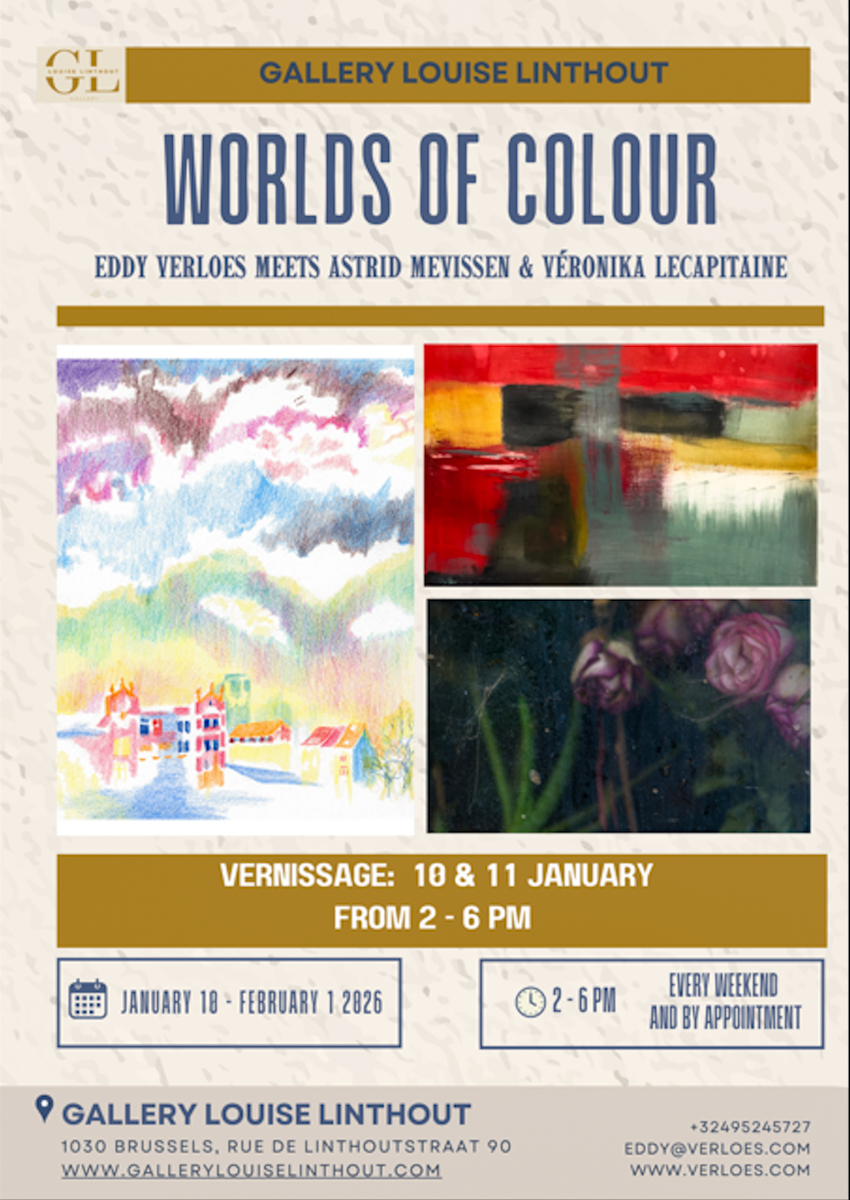 Eddy Verloes (galerist & photographer) meets Astrd Mevissen (painter) & Véronika Lecapitaine (Illustrations- gravure)