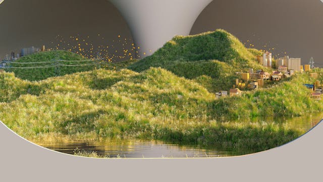 Afbeelding van een landschap gegenereerd door AI