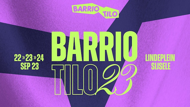 Affiche met programma Barrio Tilo 2023