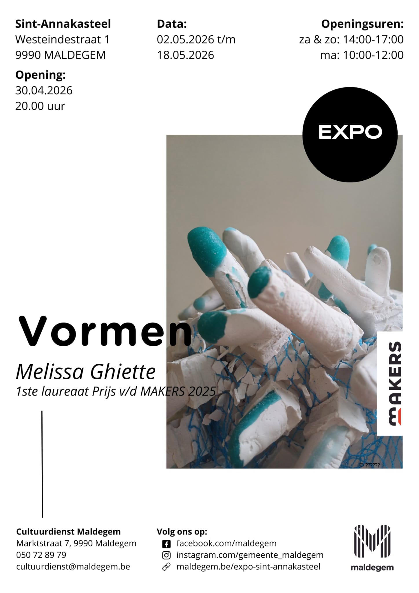 Kunst expositie van Melissa Ghiette - 1ste laureaat prijs v/d Makers 2025