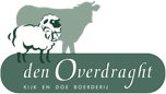 Logo den Overdraght, bestaat uit afbeelding schaap en koe