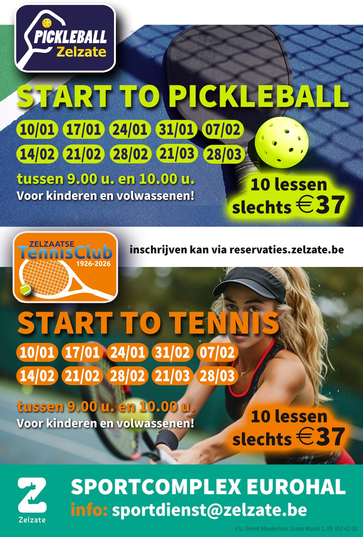 Start to tennis/pickleball