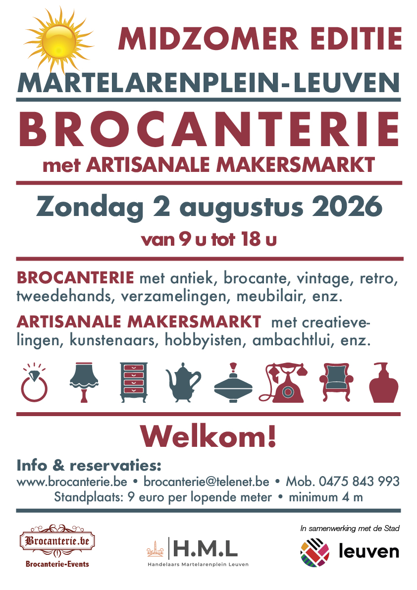 BROCANTERIE met ARTISANALE MAKERSMARKT - LEUVEN